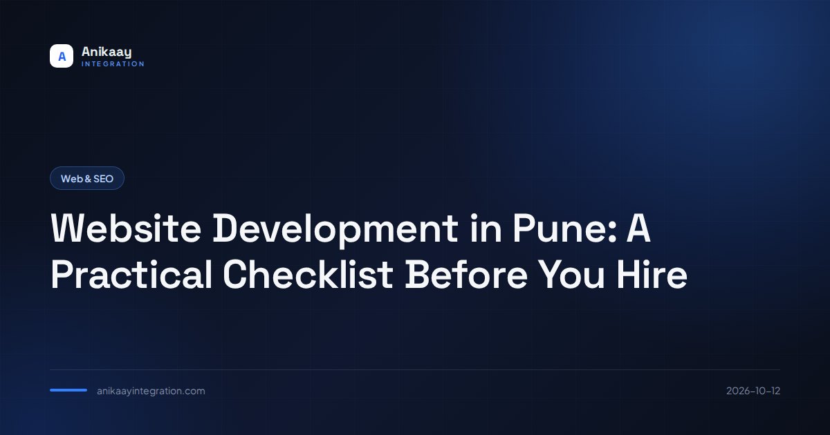 Feature image for the article: Website Development in Pune: A Practical Checklist Before You Hire